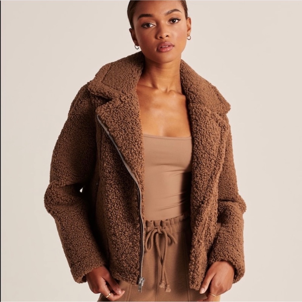 A&F Sherpa Moto Jacket NWT